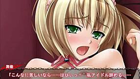 i'm watching houkago play shortmovie with pretty idol prey in anime style