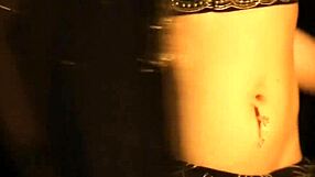 Asian babe dances nude with ripped clothes