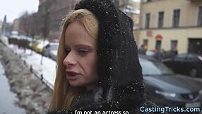 Casting newbie ENJOYS RIDING cock in interview sex tape