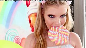 Harlow West's big dick POV blowjob and cum swallow without using her hands