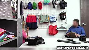 Security Guard Licks And Fucks Bent Over Teen Adira Allure's Sweet Pussy At Work