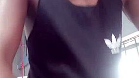 I exchanged glances with a latina at the gym, then fucked her pussy hard, cumming inside.