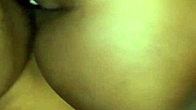 The amateur black female gets fucked doggystyle bent over.