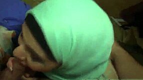 Teen arab edges pussy with handjob