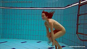 Big Tits Petite 18+ Deniska Swimming Naked in Pool with Tight Russian Body?
