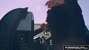 Suggestive interrogation of hard cock by bridgette b