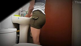 Colombian University Student Peeing Outdoors