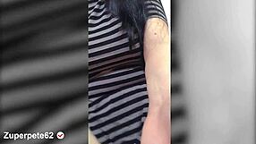 Horny latina with big ass masturbates suggestively