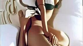 Skinny crossdresser dips into fingering lake for intriguing contrast