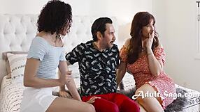 Milf And Her Tall Ebony Friend Get Fucked In The Garage With Big Tits And Condom