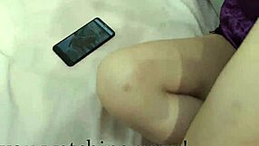 spying on cute nympho humping pillow, then fucking her ass while parents cook