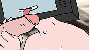 TV Woman Sucks Cameraman Cock While He Returns the Favor