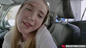 Hot teen hops on huge cock for ride