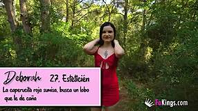 Blind Outdoor Date: Great Brunette with Small Natural Tits Gets Naked, Bent Over in Doggystyle Fucking by Horny Dude