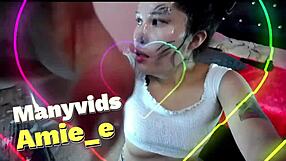 slut gags on rough deepthroat with choking and spit!