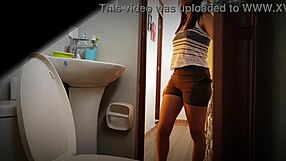 Colombian University Student Peeing Outdoors