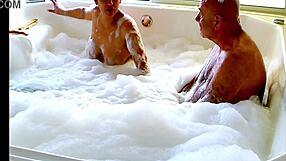 Fun Sex In Jacuzzi With Blowjob And Voyeur Action