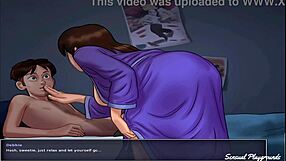 Summertime Saga busty stepmom fucked at breakfast and night