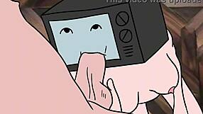 TV Woman Sucks Cameraman Cock While He Returns the Favor