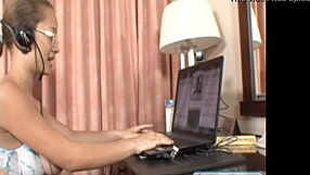 Beautiful Italian teen Paris Milan shows off her big melons