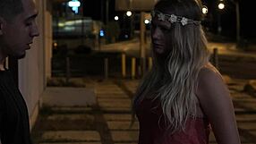 Stranded Tattooed Teen Bound and Roughly Fucked Outdoors by Pickup Guy