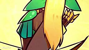 animation by derpixon featuring anime characters