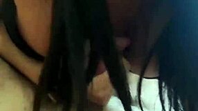 Stunning wife gives homemade lingam handjob massage