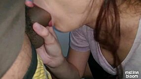 on the stairs i jerked off and got my mouth full of cum - public pov