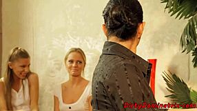 Teens bound and disciplined by lezdom piano teacher