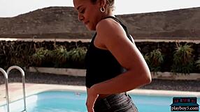 does tiny tits ebony teen agatha show all for playboy?