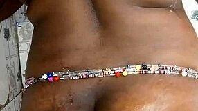 Ebony Babe Fucking Herself In The Bathroom