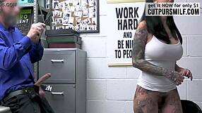 I feel Lily Lane getting naked and giving rough blowjob in shop