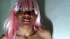 A black bitch in food play: First time video with an interracial couple.