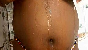 Ebony Babe Fucking Herself In The Bathroom