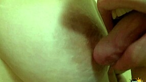 close up nipple play with licking. sucking big tits