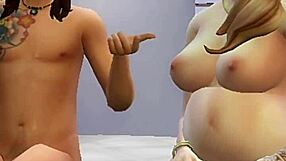 Pregnant babe gets naughty with her lover in anal sex.