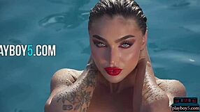 does tiny tits ebony teen agatha show all for playboy?