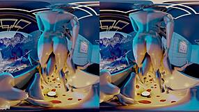 claire and ada grind while jill and ashley masturbate in parody