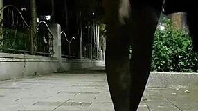 Asian Ladyboy Masturbates Outdoors Imagining Hard Fuck!