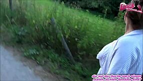 TURKISH MILF GETS PISSED IN MOUTH OUTDOOR