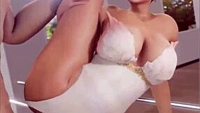 Kidkudi performs solo dancing in cartoon striptease with clothes ripped