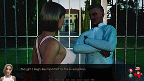 Blonde with big tits performs outdoor blowjob request