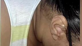 Latina sucks and jerks to orgasm