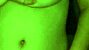 Roughly Seducing Girlfriend with Big Natural Tits Caressing in Front of Camera