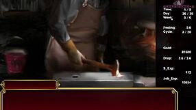 Black smith 12 hungry bunny girl on sofa