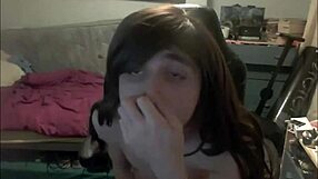 shemale teen dildos mouth strokes cock