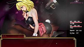 Black smith 12 hungry bunny girl on sofa