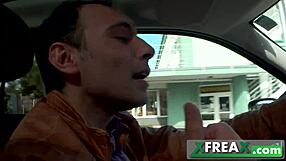 ukrainian hitchhiker lina arian picked up in car