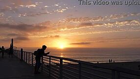 asian girl enjoys honeymoon in america