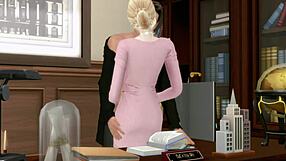 Boss screws my wife in office upstairs.